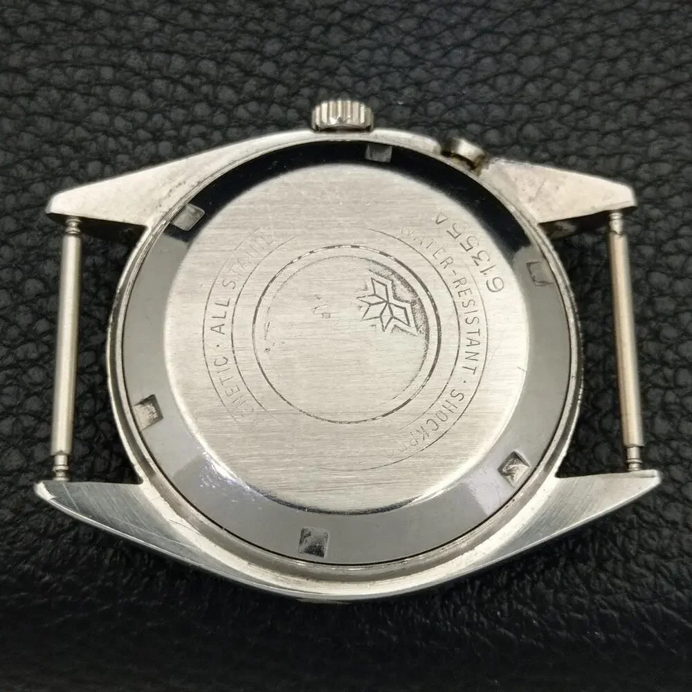Vintage 1976 Ricoh Automatic Mens Silver Watch W/daydate & Gold accents